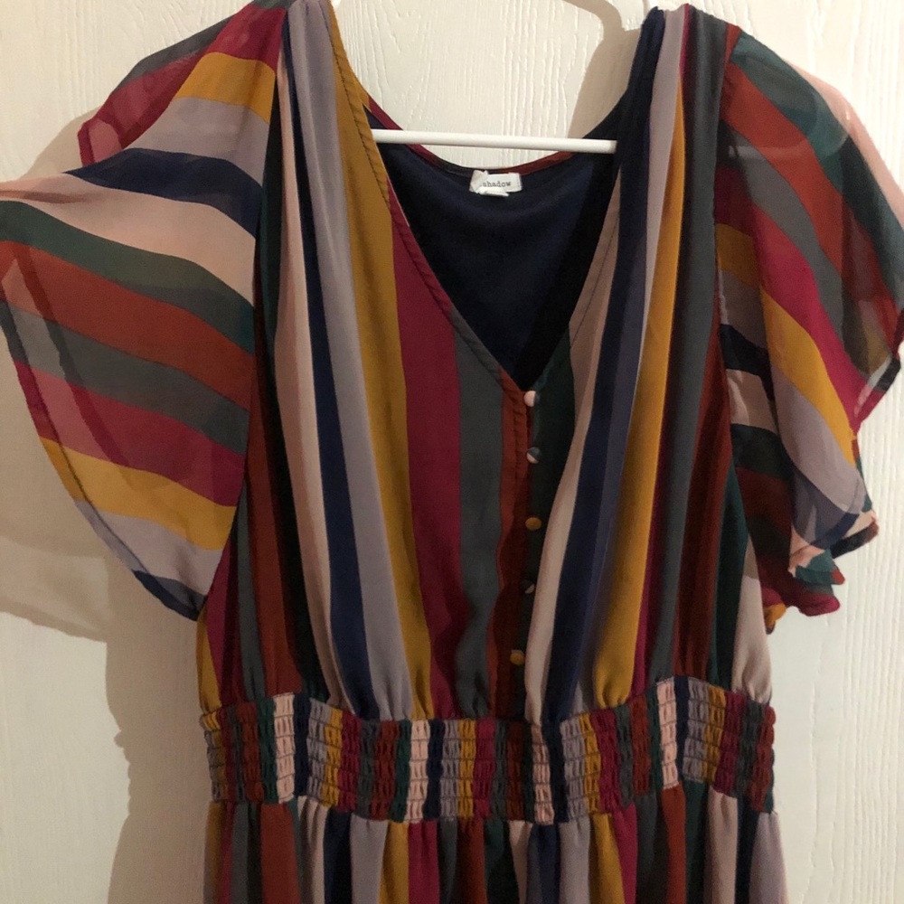 2X Eyeshadow multi color stripe dress